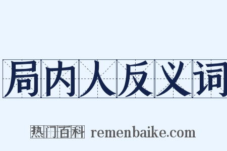 局内人反义词是什么意思的图片